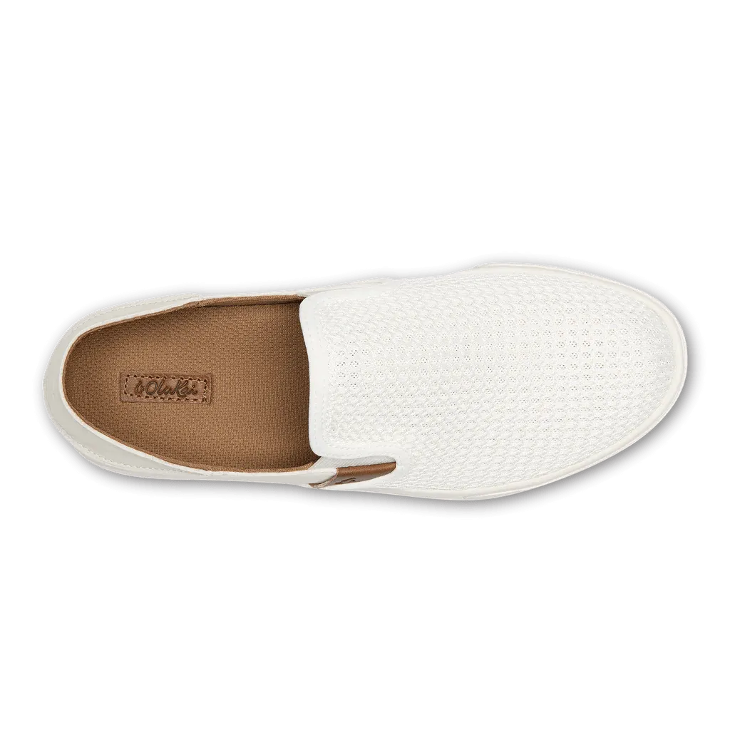 OluKai Women's Pehuea Slip Ons- Bright White