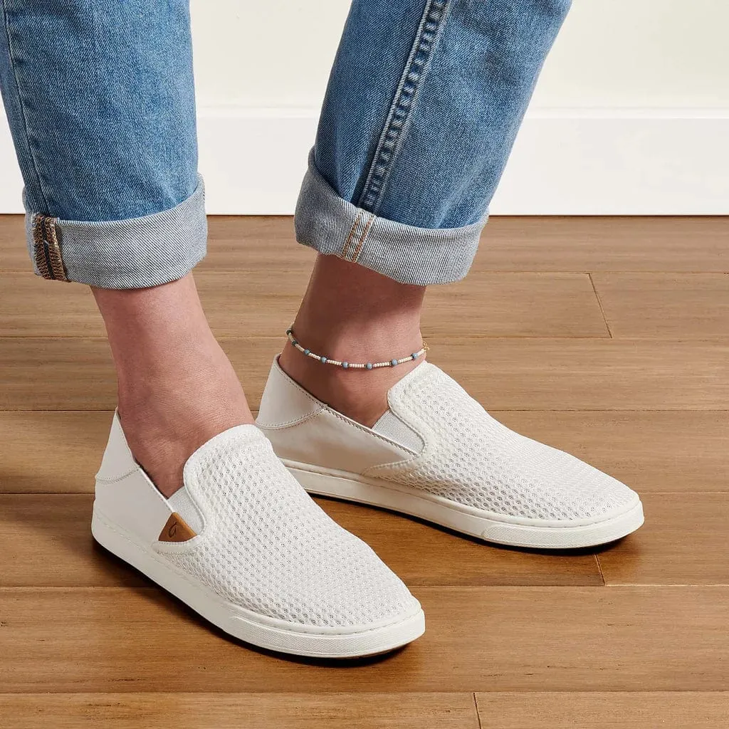 OluKai Women's Pehuea Slip Ons- Bright White