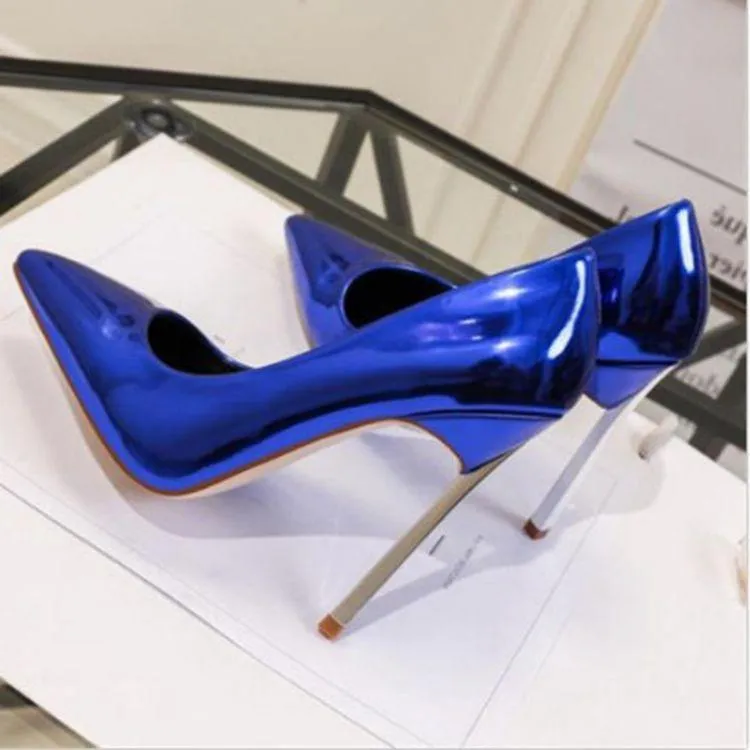 Point Toe Leather Slip-On Ankle Pumps
