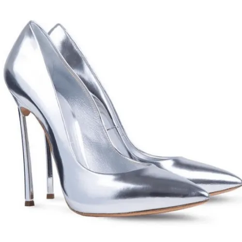 Point Toe Leather Slip-On Ankle Pumps