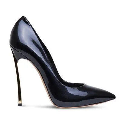 Point Toe Leather Slip-On Ankle Pumps