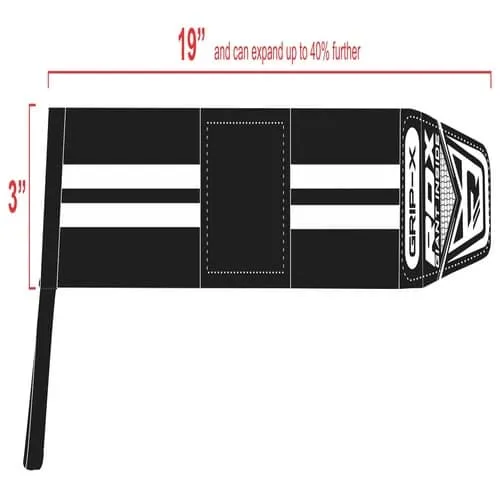 RDX W3 White Black Cotton Wrist Wraps