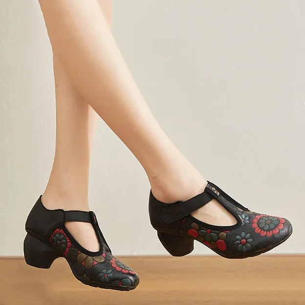 Retro Printed Ethnic Style Velcro Single Shoes