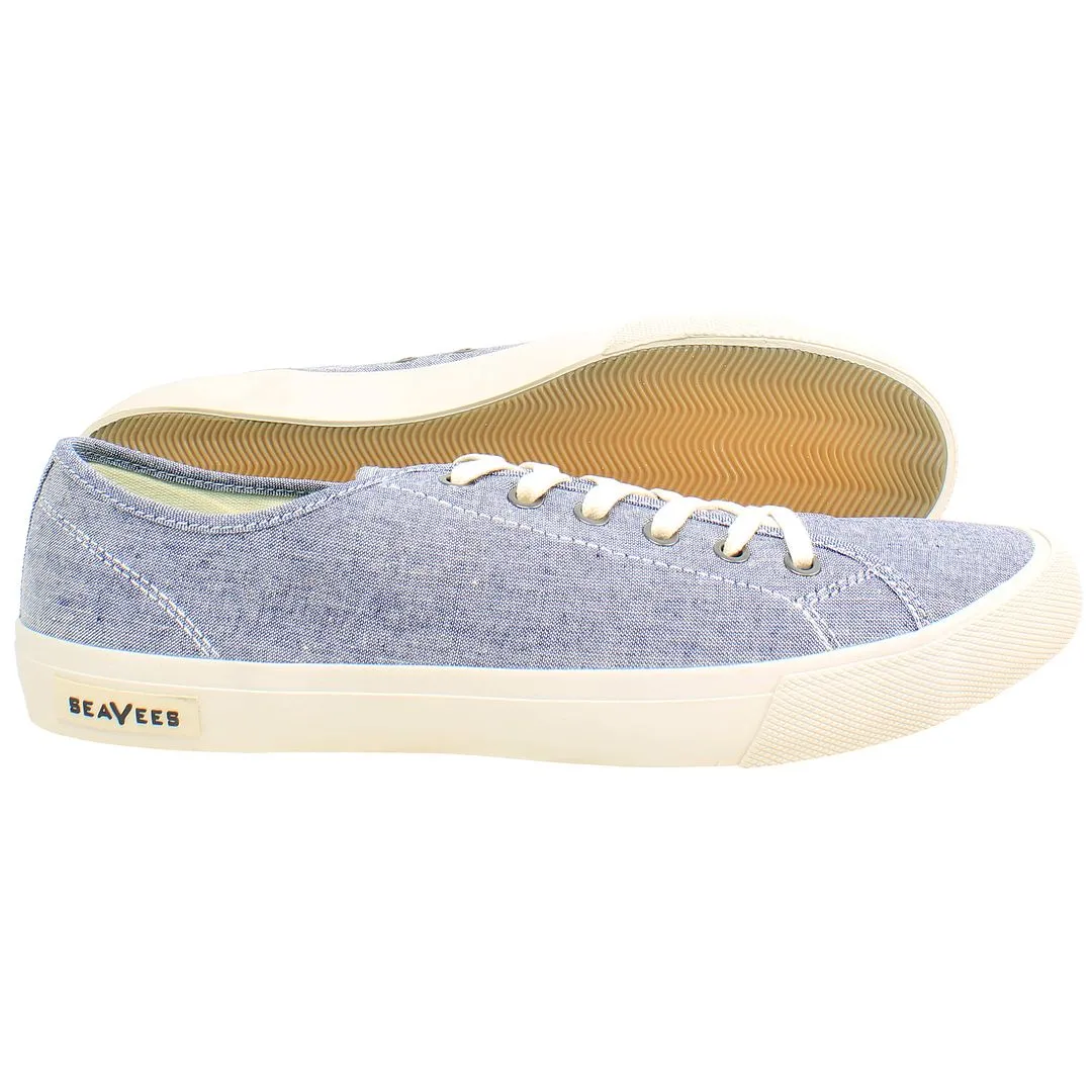 Seavees Legend Chambray Mens Blue Plimsolls