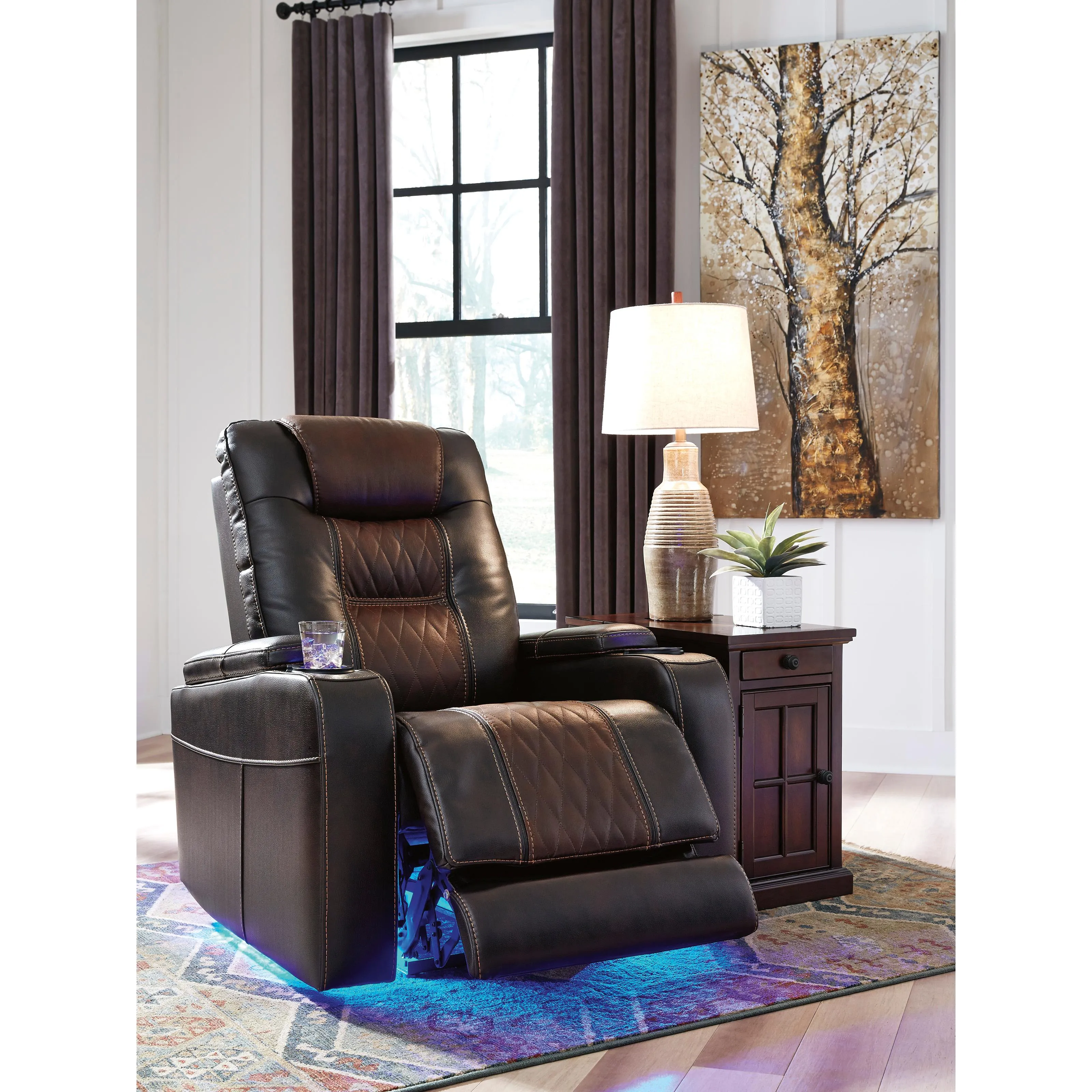 Signature Design by Ashley Composer Power Leather Look Recliner 2150713