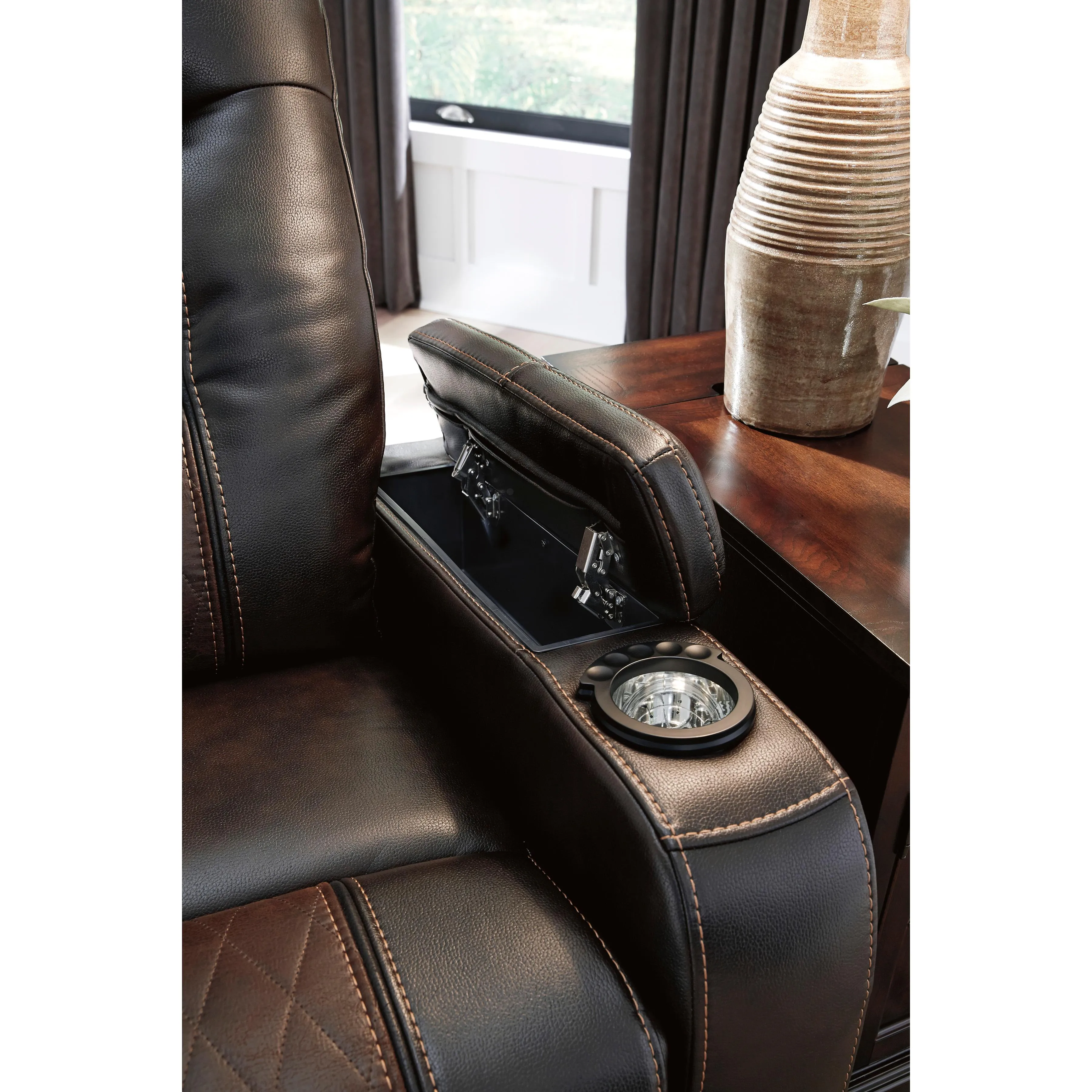 Signature Design by Ashley Composer Power Leather Look Recliner 2150713