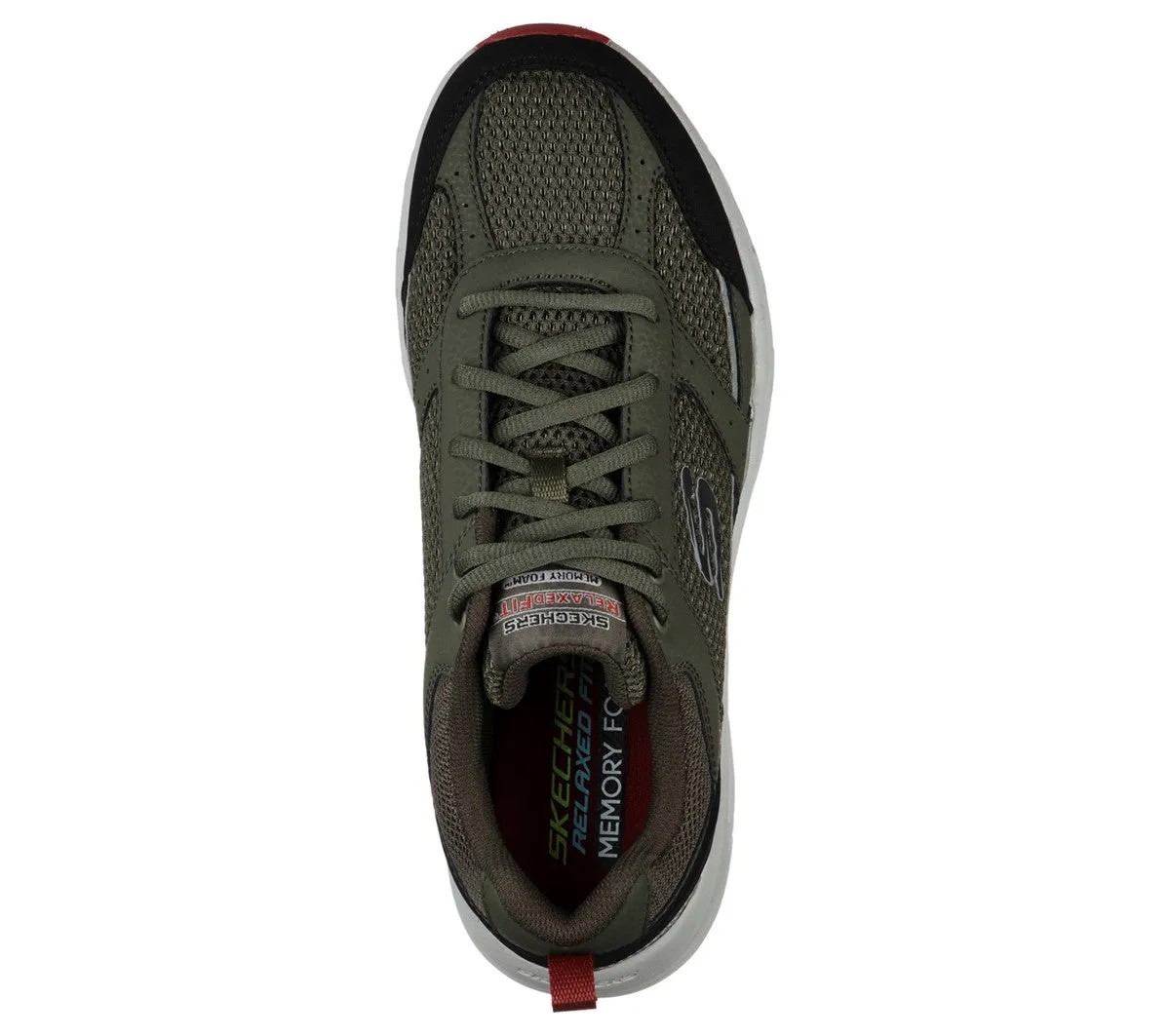 Skechers 51898/OLBK Olive Black Oak Canyon Verketta Relaxed Fit Lace Up Trainers