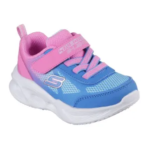 Skechers Girls Trainers S Lights sola Glow Ombre Deluxe Hot Pink/ Blue