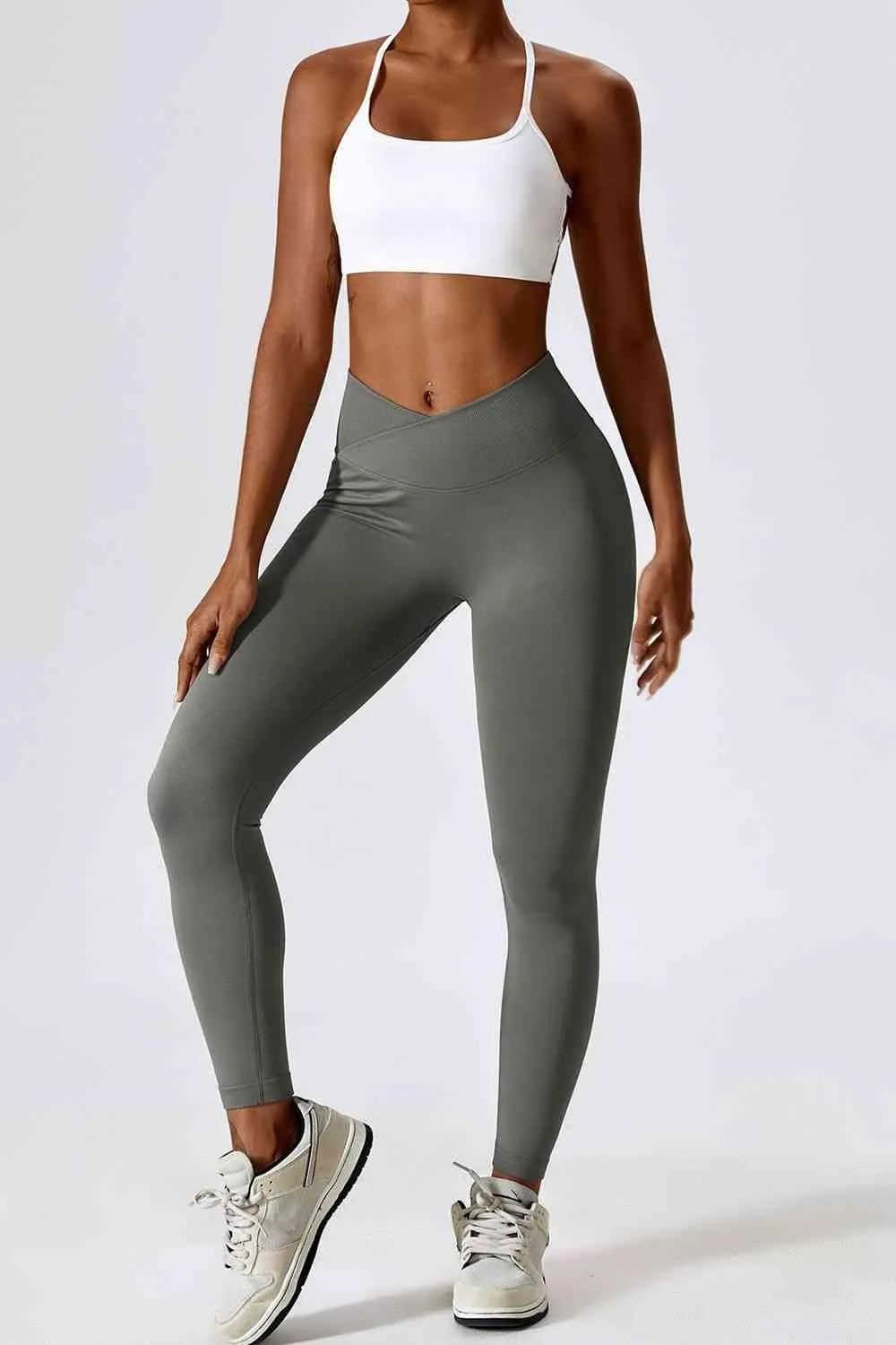 Slim Fit Wide Waistband Sports Leggings