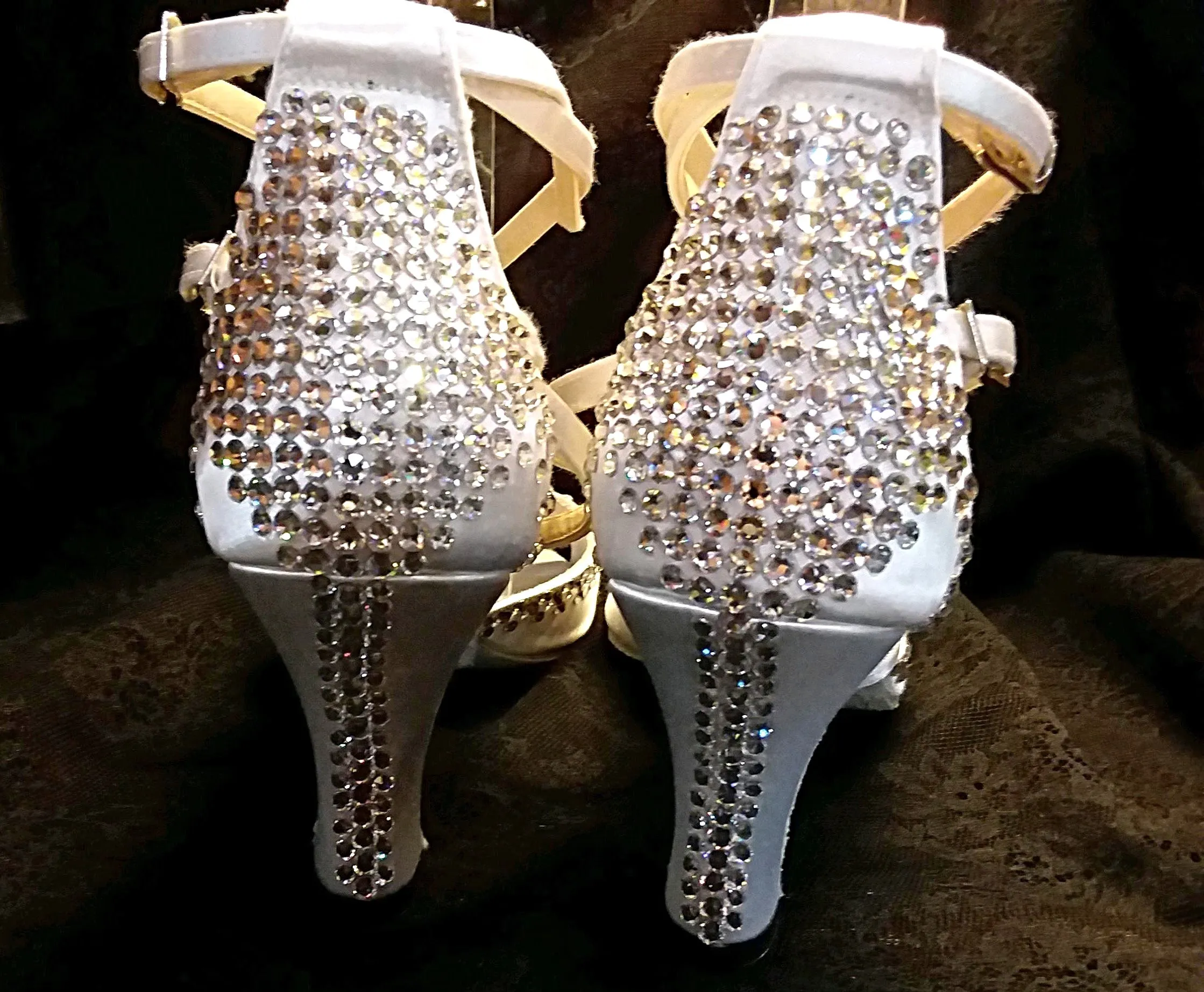 Style #9 Custom Rhinestone Ballroom Dance Shoes- Size 8