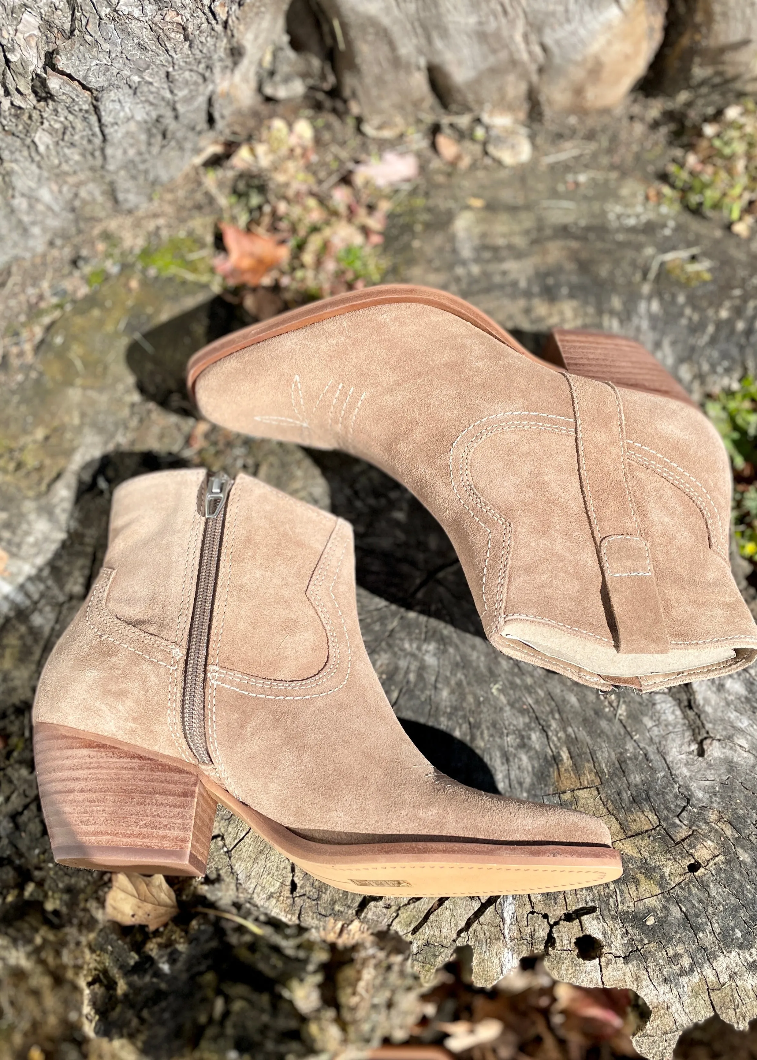 suede western bootie