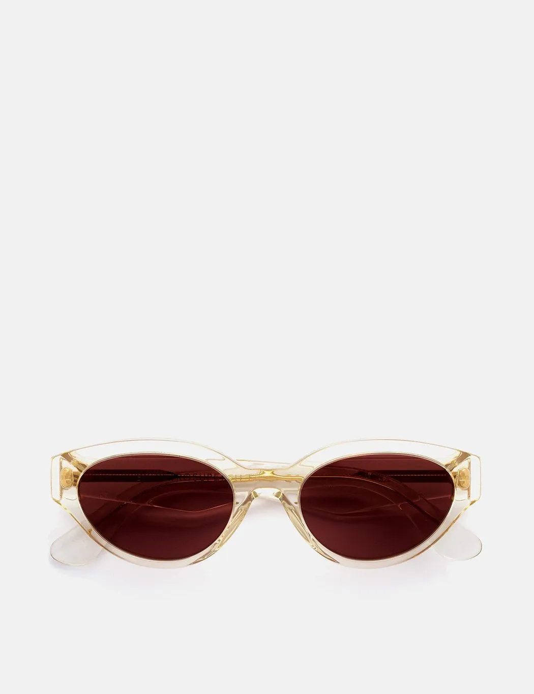 Super Drew Sunglasses - Crystal Clear/Burgundy