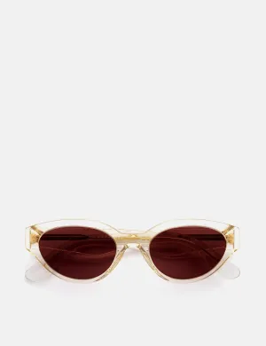 Super Drew Sunglasses - Crystal Clear/Burgundy