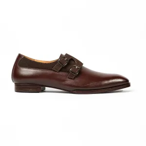 Tanned Cocoa Double Monk Straps Shoes