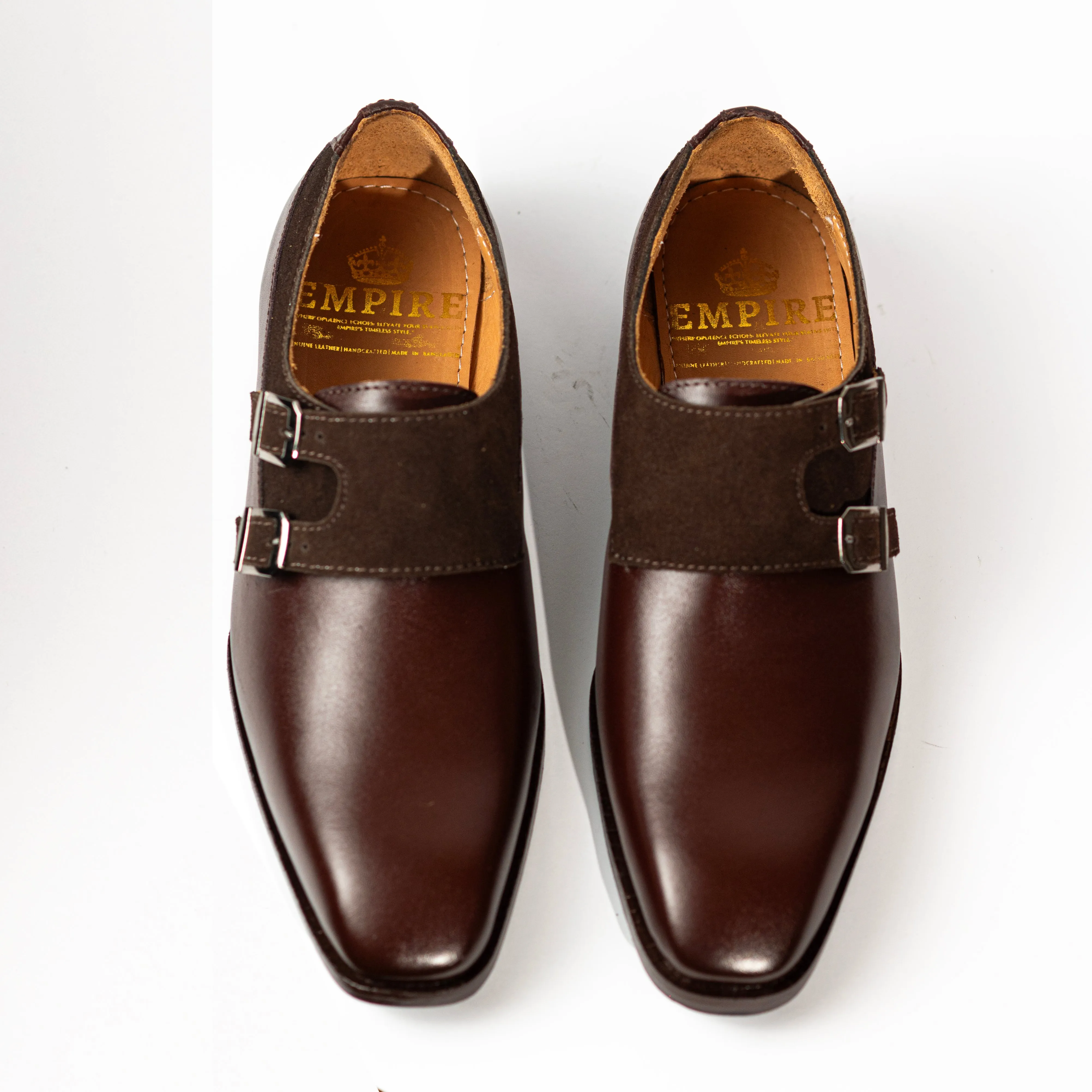 Tanned Cocoa Double Monk Straps Shoes