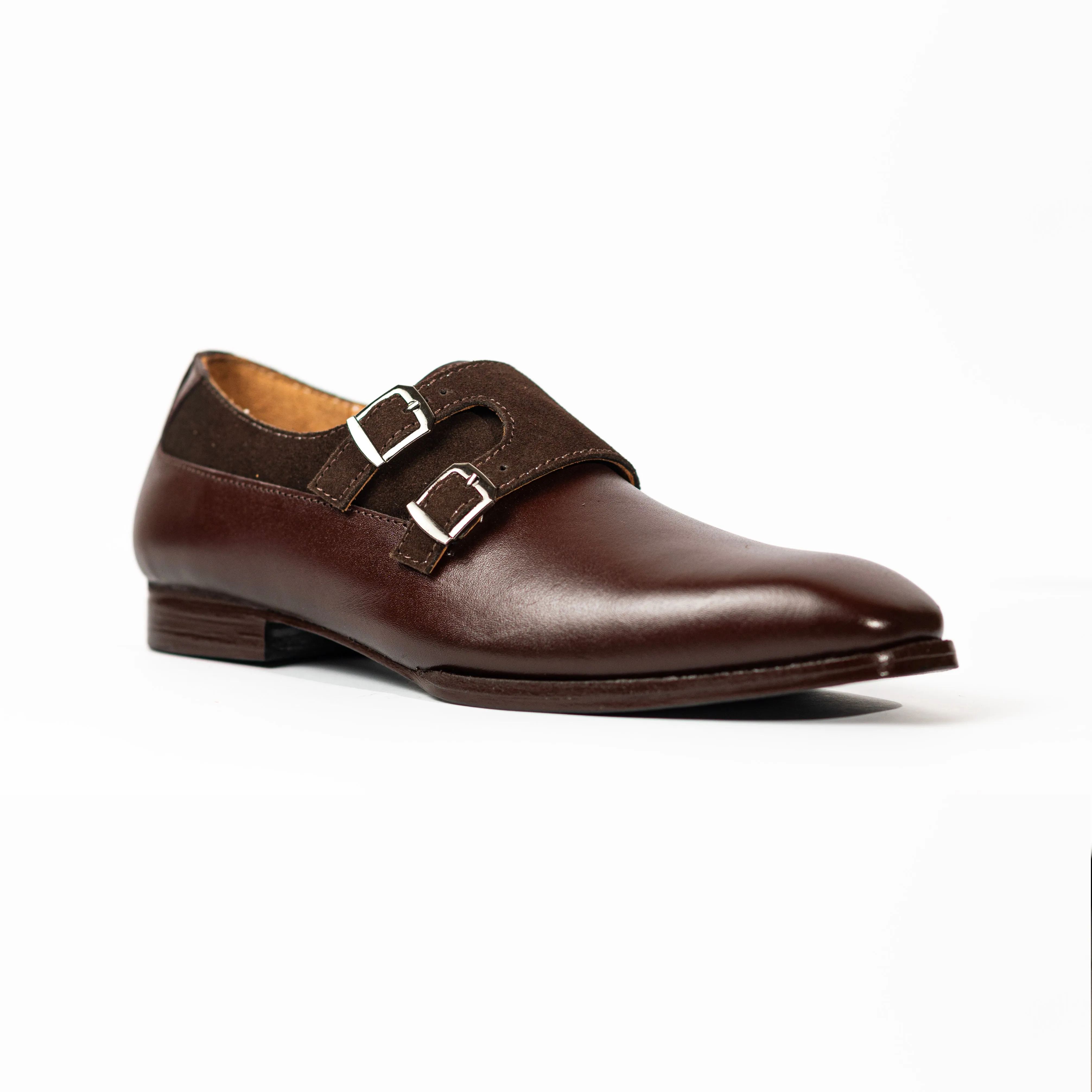 Tanned Cocoa Double Monk Straps Shoes
