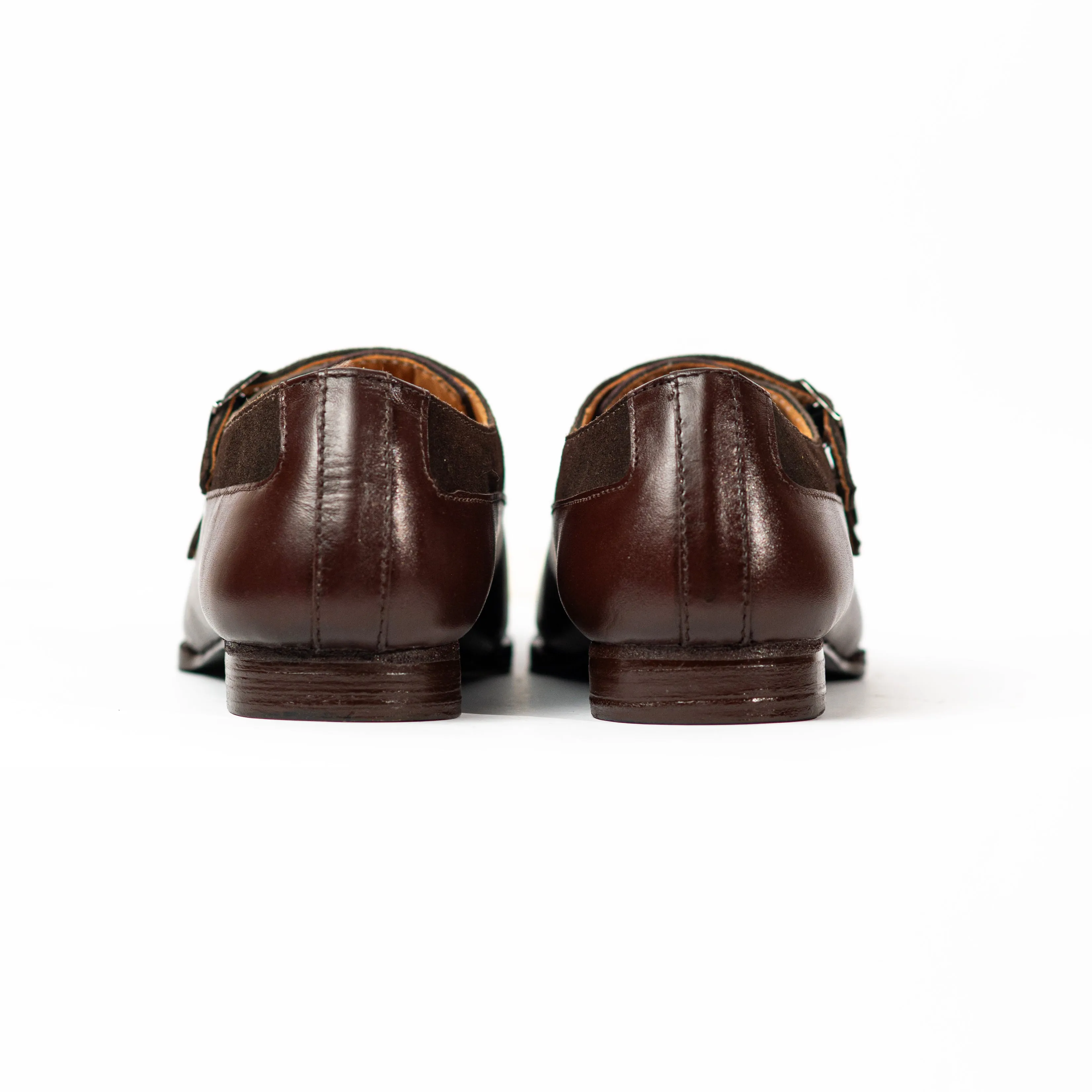 Tanned Cocoa Double Monk Straps Shoes