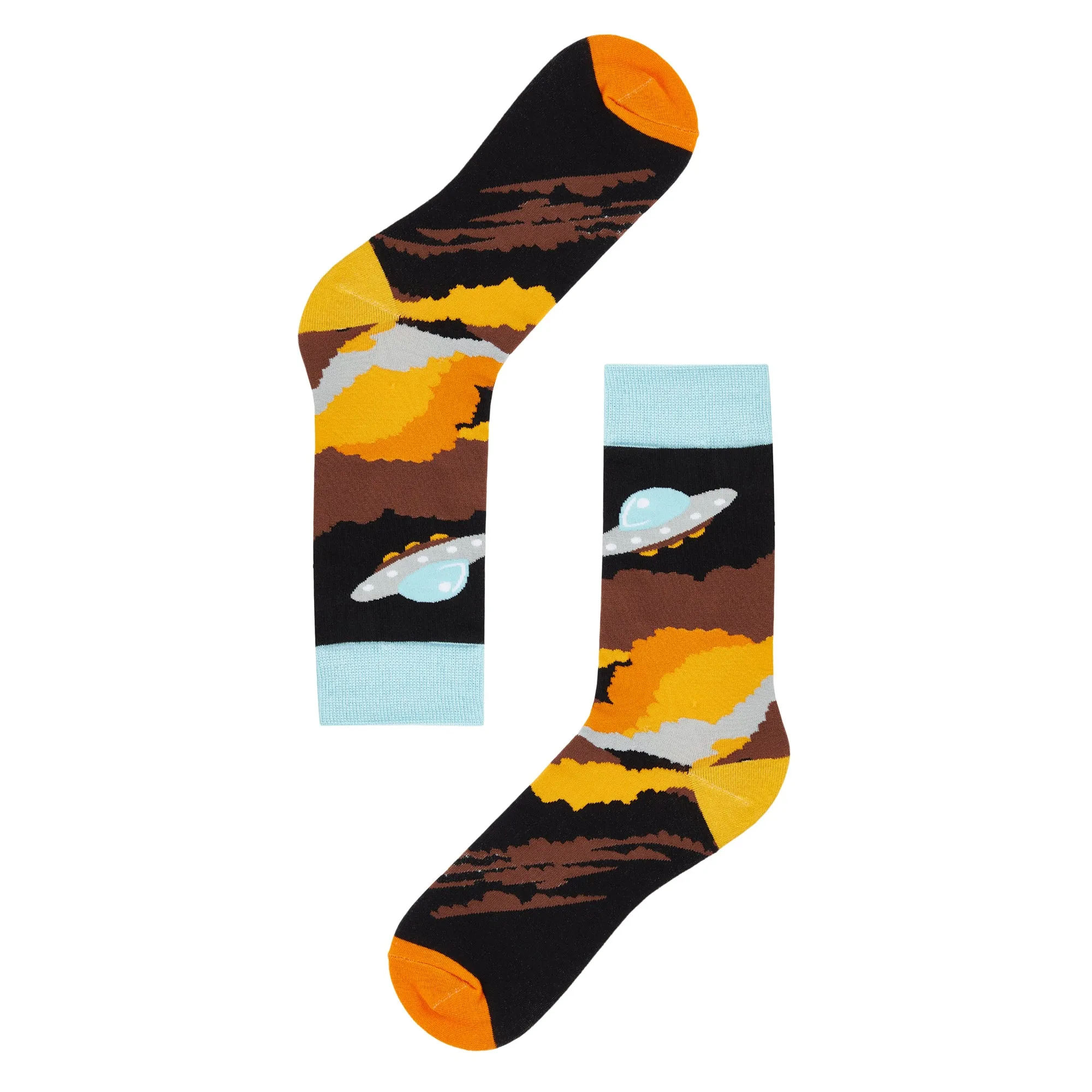 UFO Printed Crew Length Socks