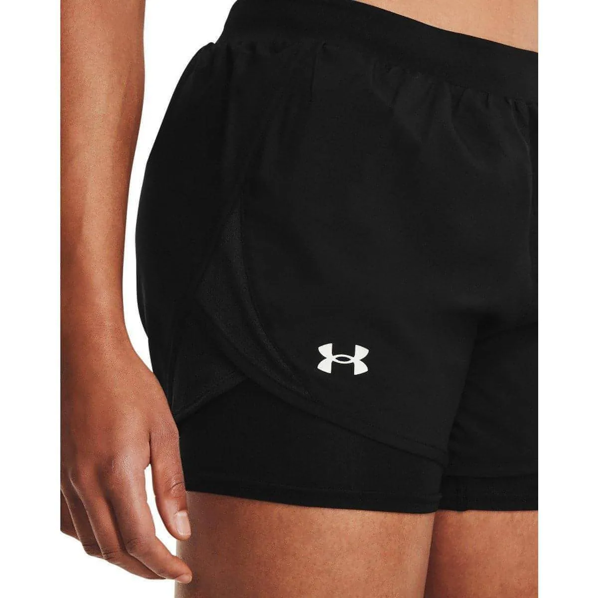 Under Armour Fly By 2.0 2 In 1 Womens Running Shorts - Black