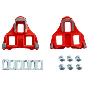 WellGo RC-9B Cleats for Road Pedals (SPD-SL COMPATIBLE) - 6-Degree Float - Red 6°