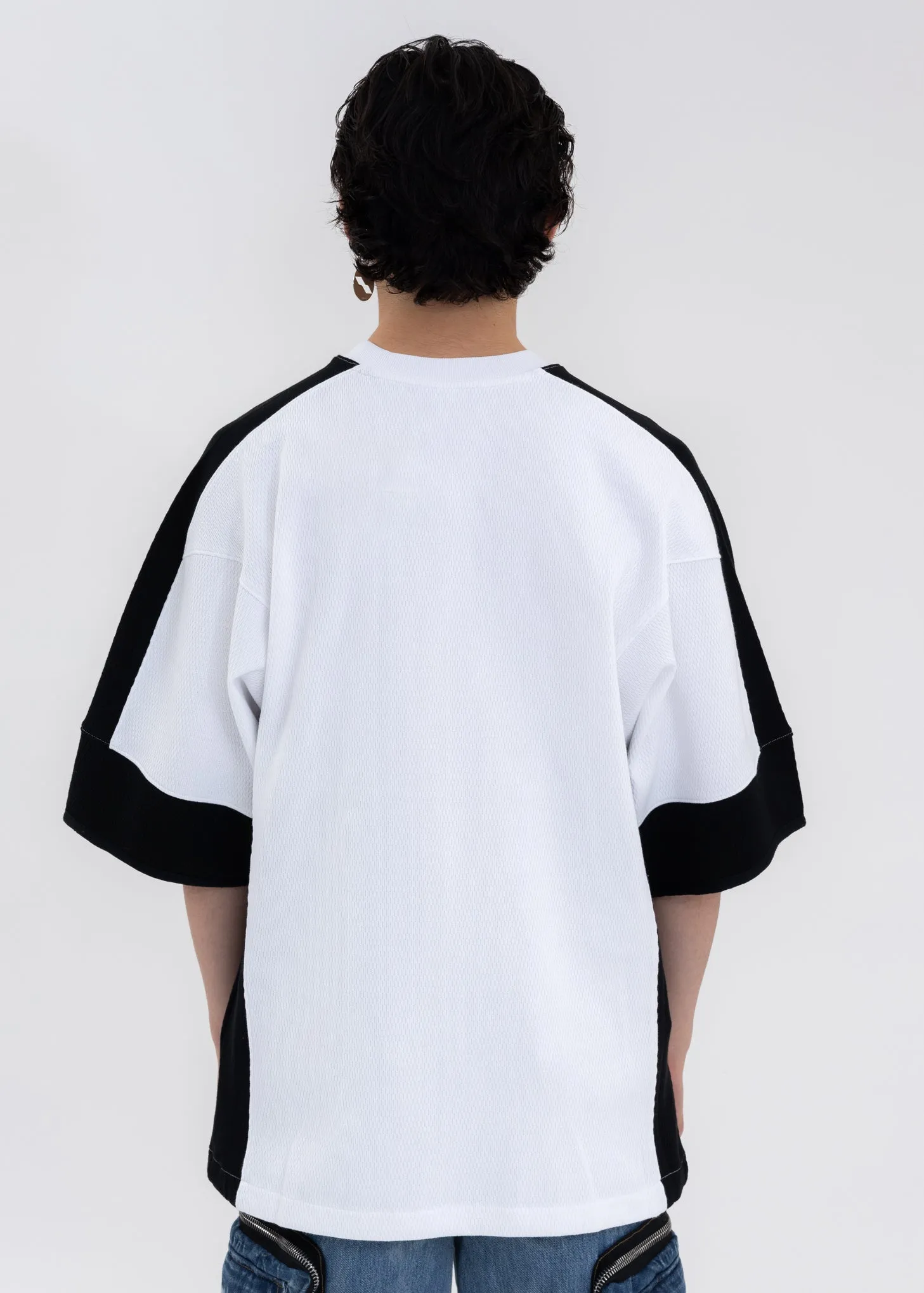 WHITE OVERSIZED FOOTBALL SHIRT