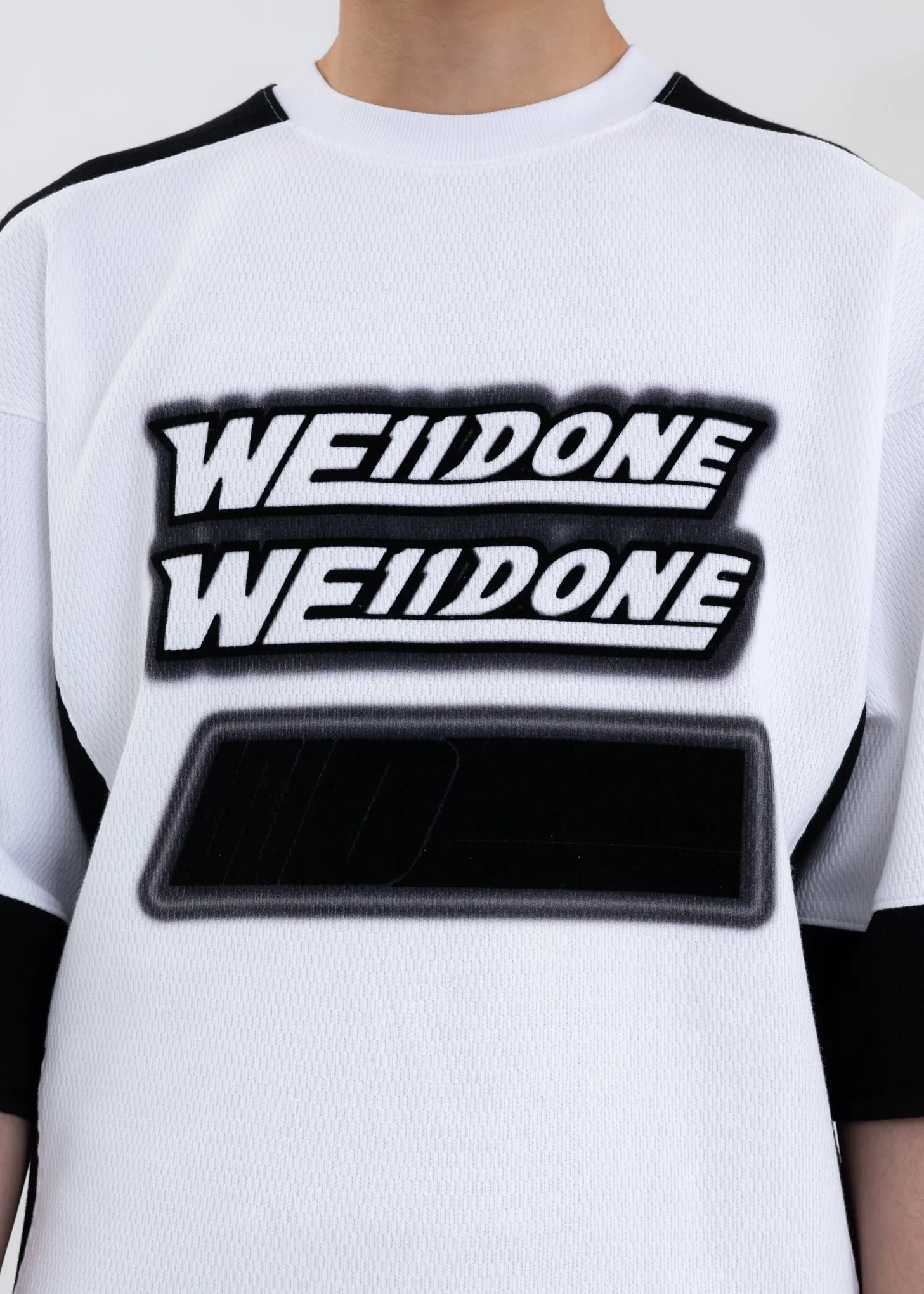 WHITE OVERSIZED FOOTBALL SHIRT